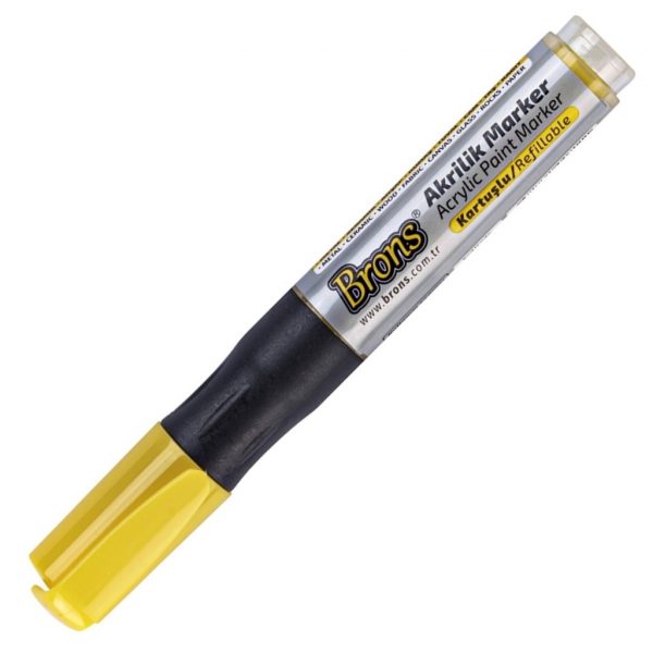 žuti akrilni marker