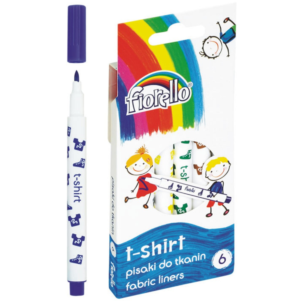 625 FLOMASTERI ZA TKANINU 6 BOJA - Slika 1