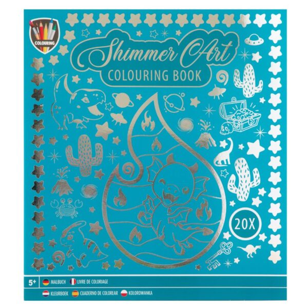 Decija bojanka sa motivima zmajeva srebrna