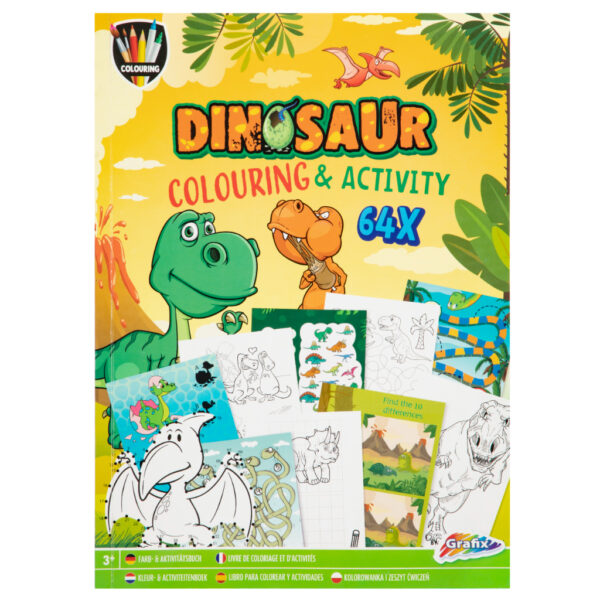 knjiga aktivnosti sa motivima dinosaurusa