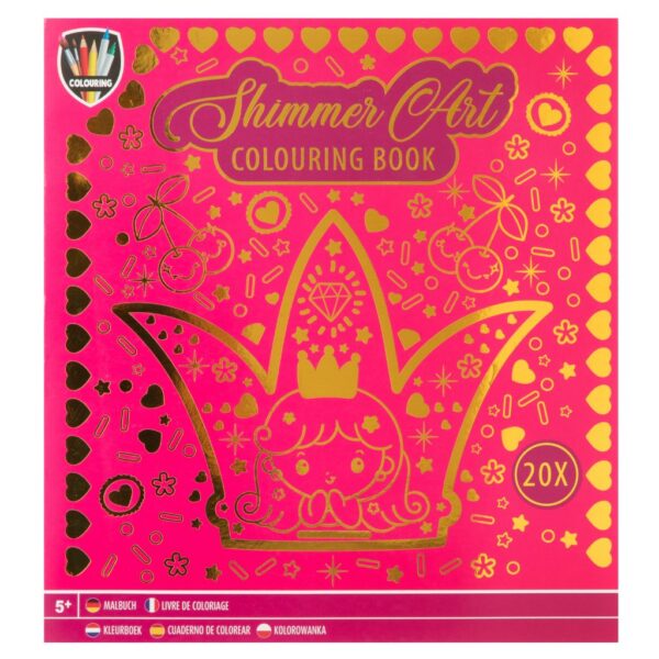 zlatna dečija bojanka sa motivima princeze